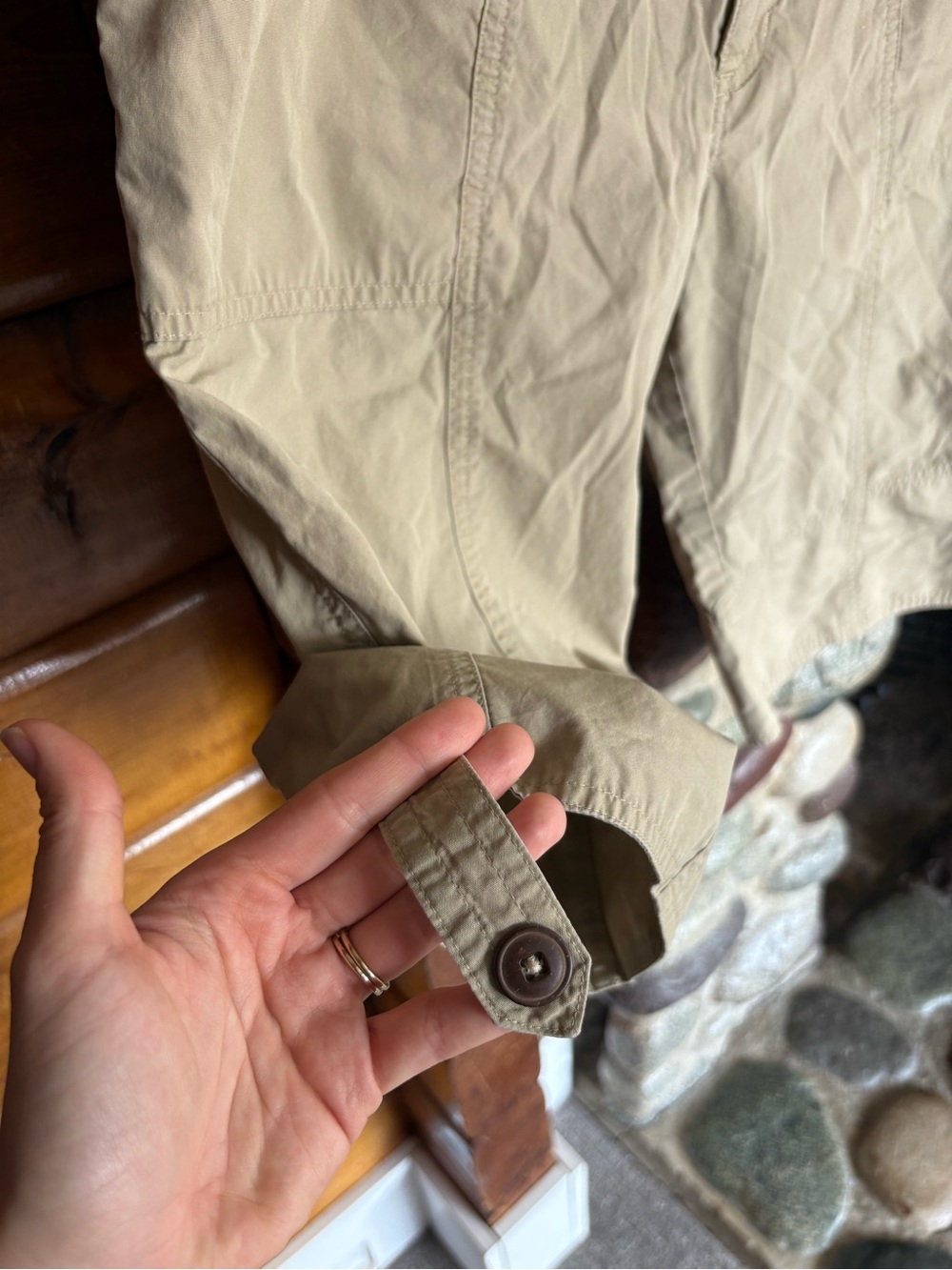Patagonia Organic Cotton Roll Tab Bermuda Hiking Shorts Size 8 - Picture 6 of 8